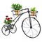 Iron Plant Stand Tall Flower Holder Terrace Nostalgic Bicycle Home Garden Decor